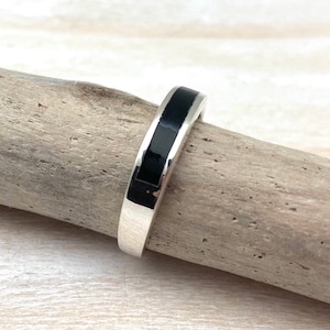 Simple Black Onyx Ring size 5, 11 - Best Selling Onyx Ring - Onyx Silver Ring - Black Onyx Stone Ring - Black Onyx Sterling