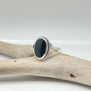 Oval Black Onyx Ring, Black Onyx Ring, Minimalist Onyx Ring, Onyx Couples Ring, Best Selling, 925 Sterling Silver, Size 4, 5, 6, 7, 8, 9, 10