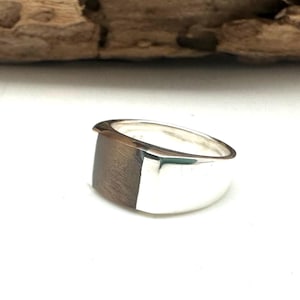Tiger Eye Silver Signet Ring 7-12 - Tiger Eye Ring- Natural Brown Tigereye - Men Women Signet Ring - Solid Weight 925 Silver