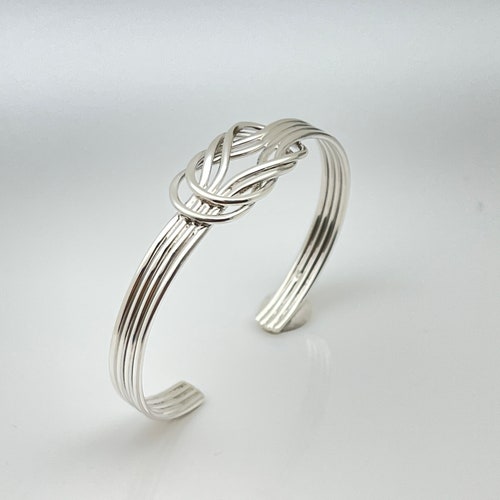 Eternity Cuff Bracelet, 925 Sterling Silver, Designed shops for 7 inch Wrist
