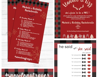 バッファローチェック柄の独身お誕生日パーティー | デザインキット