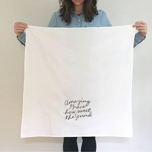 Hymn Towel, Amazing Grace, Flour Sack Towels, Hostess Gift image 3