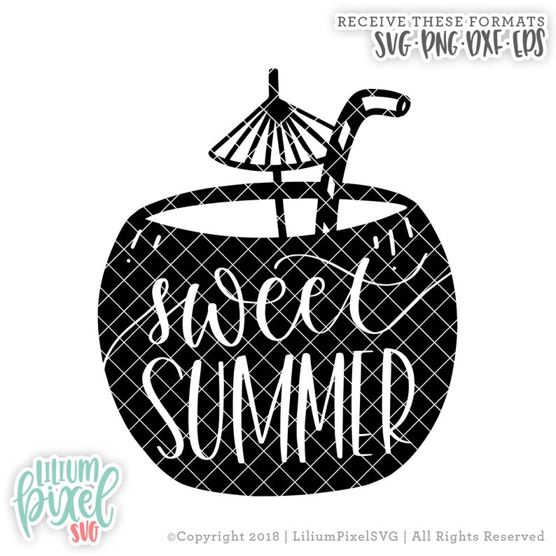 Download Sweet Summer SVG Cut Files / Coconut Drink Svg Cutting ...