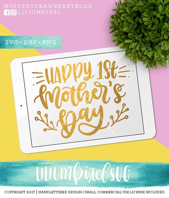 Download Happy 1st Mothers Day Svg Cutting Files Mother Svg Cut Files Etsy SVG, PNG, EPS, DXF File