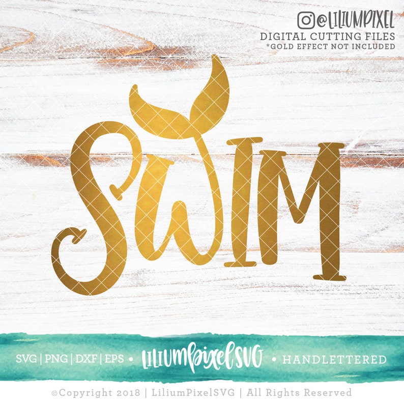 Download Summer SVG Cut Files / Swim Mermaid Tail Svg Cutting Files / | Etsy