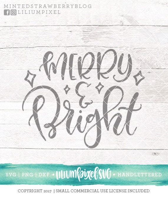 Download Christmas Svg Files Sayings Merry And Bright Svg Cutting Files Holiday Svg For Cricut Silhouette Winter Svg Spakles Clip Art