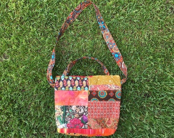 Southwest Quilted Shoulder Bag, Handbag, Makeup, Purse, Tote Bag Handmade in the USA