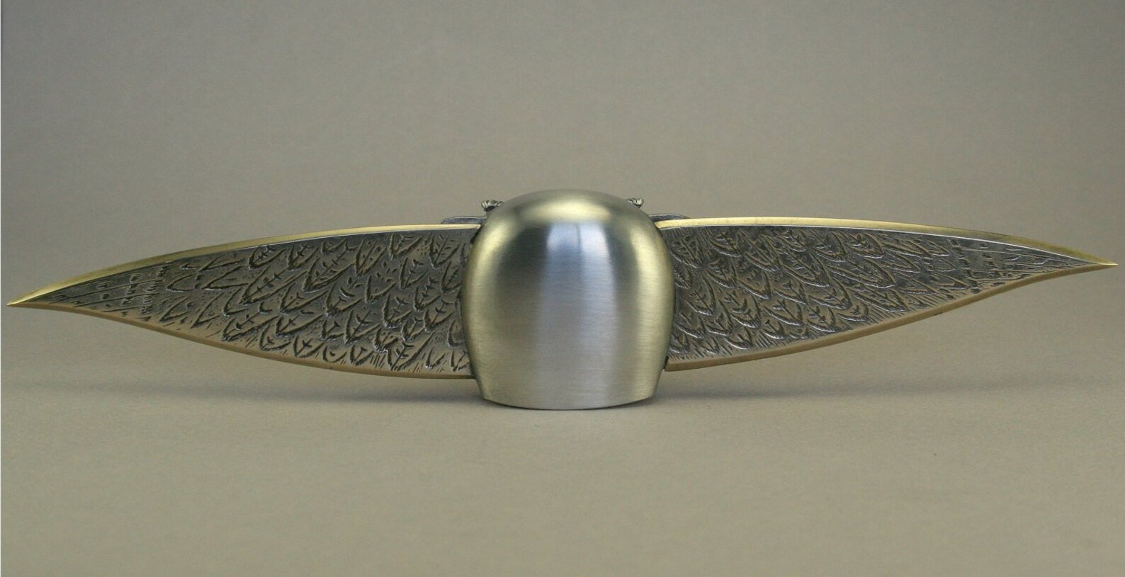 Pewter and bronze sculpture Owl sculpture letteropener Etsy