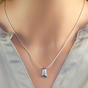 Minimalist sterling silver necklace for women image 2