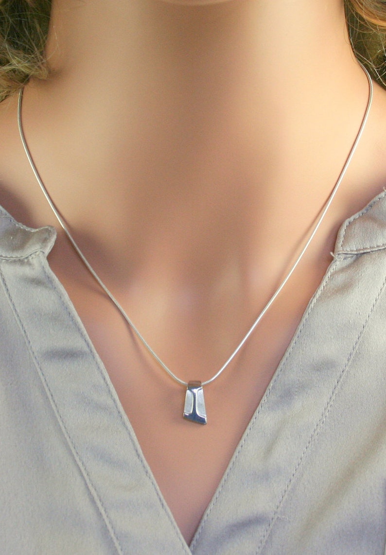 Minimalist sterling silver necklace for women image 2