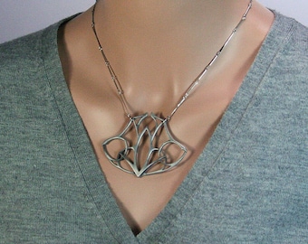 Art nouveau pewter necklace, médiéval antique necklace, celtic pewter necklace, bronze necklace, pewter jewelry, medieval wedding