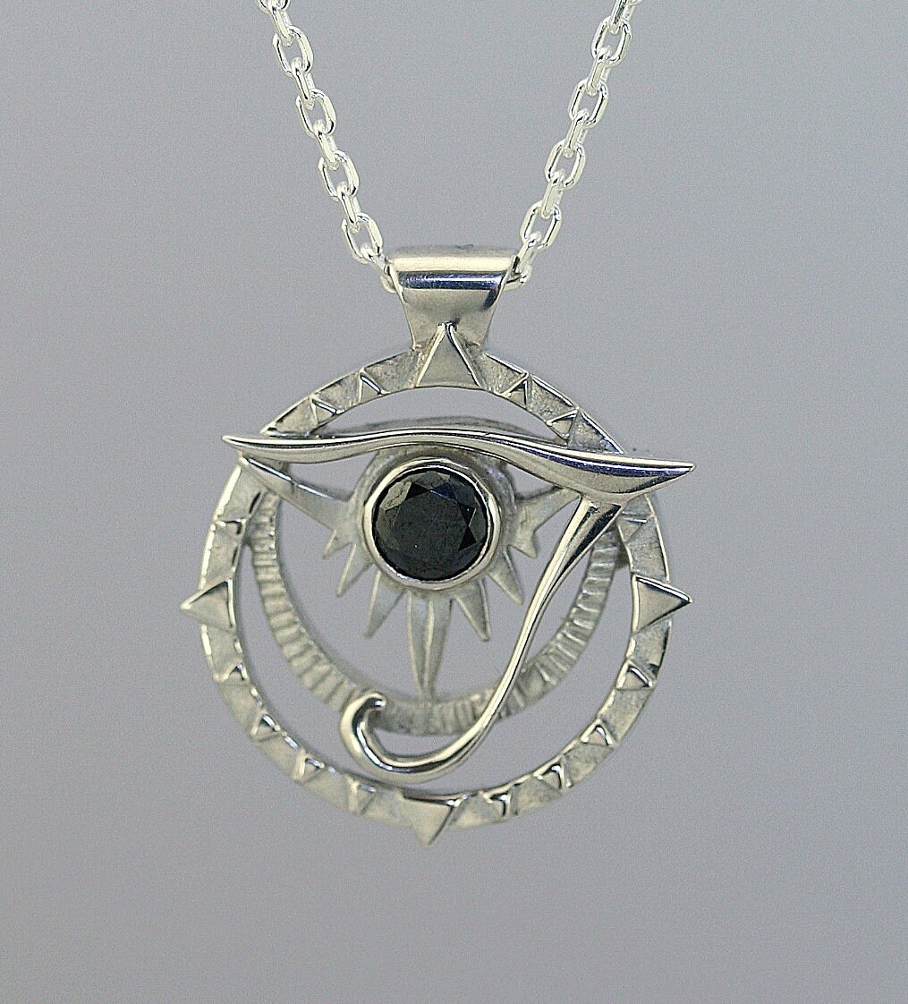Pendentif égyptien Horus En Argent - Turquoise, Corail, Lapis-lazuli - Neuf Sans Emballage