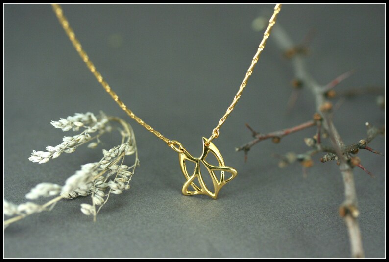 celtic jewelry antique necklace elfic jewelry Art nouveau gold necklace medieval necklace handmade celtic gift celtic gold necklace
