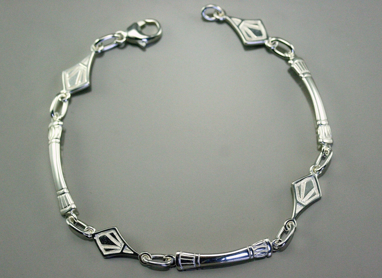 Ägyptisches Armband, Art-Deco-Silberarmband, Damen-Silberarmband, Sterling-Silberarmband, einzigartiger handgefertigter Schmuck, ägyptischer Schmuck