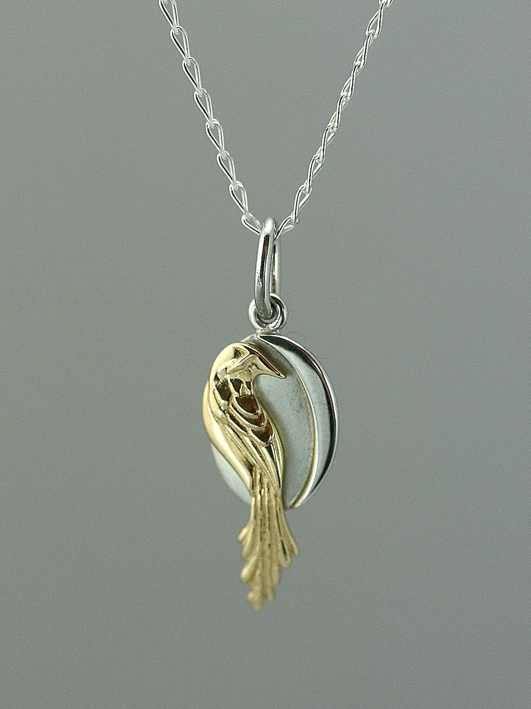 Silver Gold Phoenix Necklace,phoenix Bird Locket Necklace, Unique ...