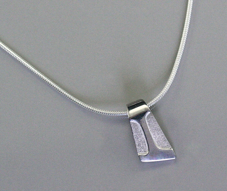 Minimalist sterling silver necklace for women image 3