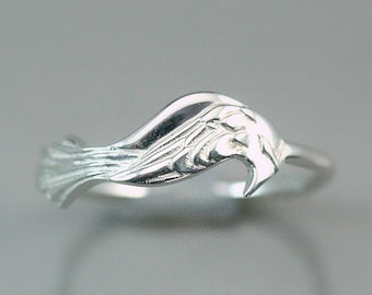 Bird silver ring, phoenix bird ring, silver delicate ring, bird jewelry, promise ring, handmade unique ring, phoenix jewelry, engagement