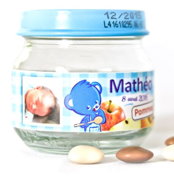 Etiquette Personnalisee Pour Petit Pot Dragees Bapteme Vendue Sans Le Petit Pot Lafabriquedemeline 1 33