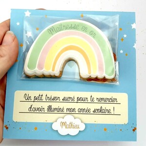 1 carte + 5 Arc-en-ciel koekjes "Maitresse en or" (verkrijgbaar voor extra's)