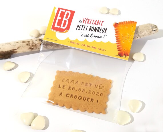 Faire Part Naissance Petit Beurre Personnalise Etsy