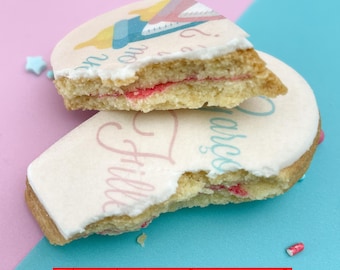 x10 Biscuits "Fille ou garçon" pour gender reveal (ou annonce grossesse, sexe révéler, annonce de bébé)