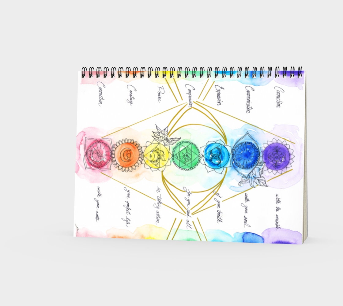 Chakra journal chakra notebook yoga notebook spiritual Etsy