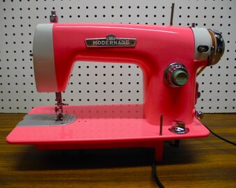 Vintage 1950's Sewing Machine painted Pink .