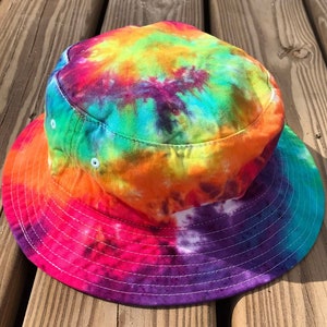 Tie Dye Bucket Hat - Tie Dye Bandana - Tie Dye Adult Hat - Tie Dye Baby Bucket Hat - Hippie - Rainbow Bucket Hat - Hand Dyed - Michigan
