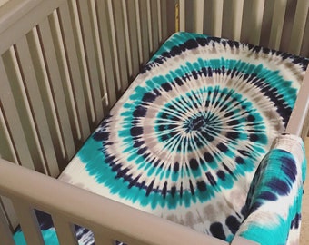 Tie Dye Crib Sheets - Tie Dye Sheet Set - Tie Dye Baby Blanket - Ultra Soft Fitted Crib Sheets - Baby Shower Gift - Tie Dye Bedding