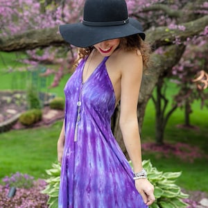 Abito da donna Tie Dye - Abito Tye Dye - Abito con scollo all&#39;americana - Abito Endless Summer - Scollatura profonda sulla schiena - Molto comodo - Taglie: XS-3XL - Boho Chic