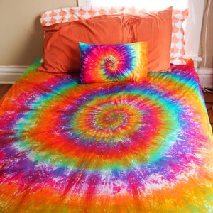 Rainbow Tie Dye Bedding Set – 400 Thread Count Cotton