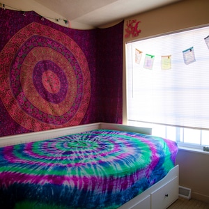 Tie Dye Bedding - Tie Dye Sheets - Tie Dye Duvet Cover - Tie Dye Pillow Case - Tie Dye Body Pillow Case - Michigan - Custom Tie Dye Bedding