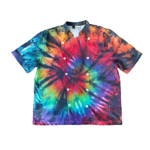Tie Dye Chef Coat – Lightweight Cotton Blend, Hidden Vents