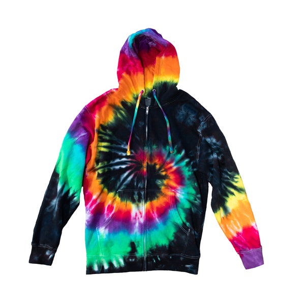 Tie Dye Zip Hoodie Etsy