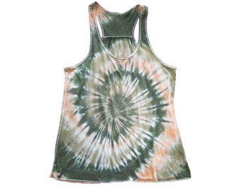 Animal Print Tie-dye Racerback Tank main image 1