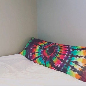 Tie Dye Pillow Cases  - Tie Dye Bedding - Spiral Tie Dye - Tie Dye Home Decor - Tie Dye Bedroom - Sizes: Standard, King, Body Pillow case