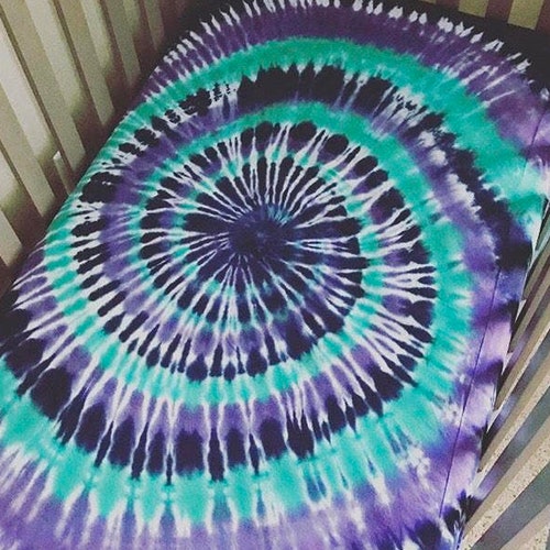 Tie Dye Crib Sheets Tie Dye Sheet Set Tie Dye Baby Blanket Etsy