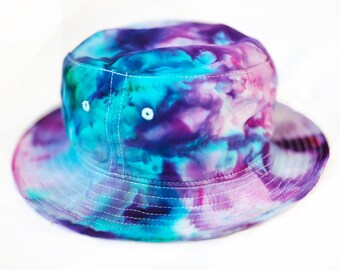 Adult tie dye ice dye bucket hat
