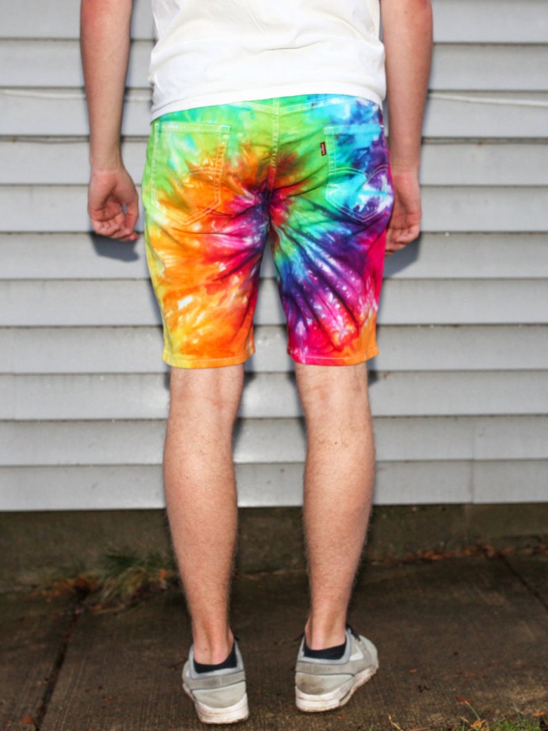 mens tie dye short