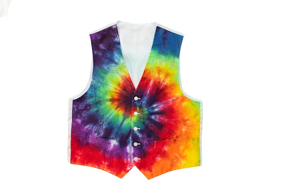 Tie dye suit vest deals