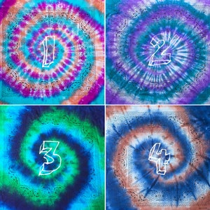 Tie Dye Bandana Tie Dye Mask Face Mask Boho Mask Handmade Michigan Made Sewn Edges Fast Shipping Hippie 画像 2