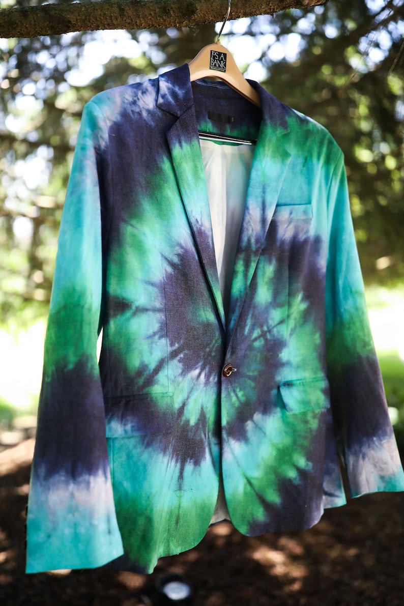 Tie Dye Men's Blazer Slim Fit Tye Dye Blazer Tie Dye Etsy