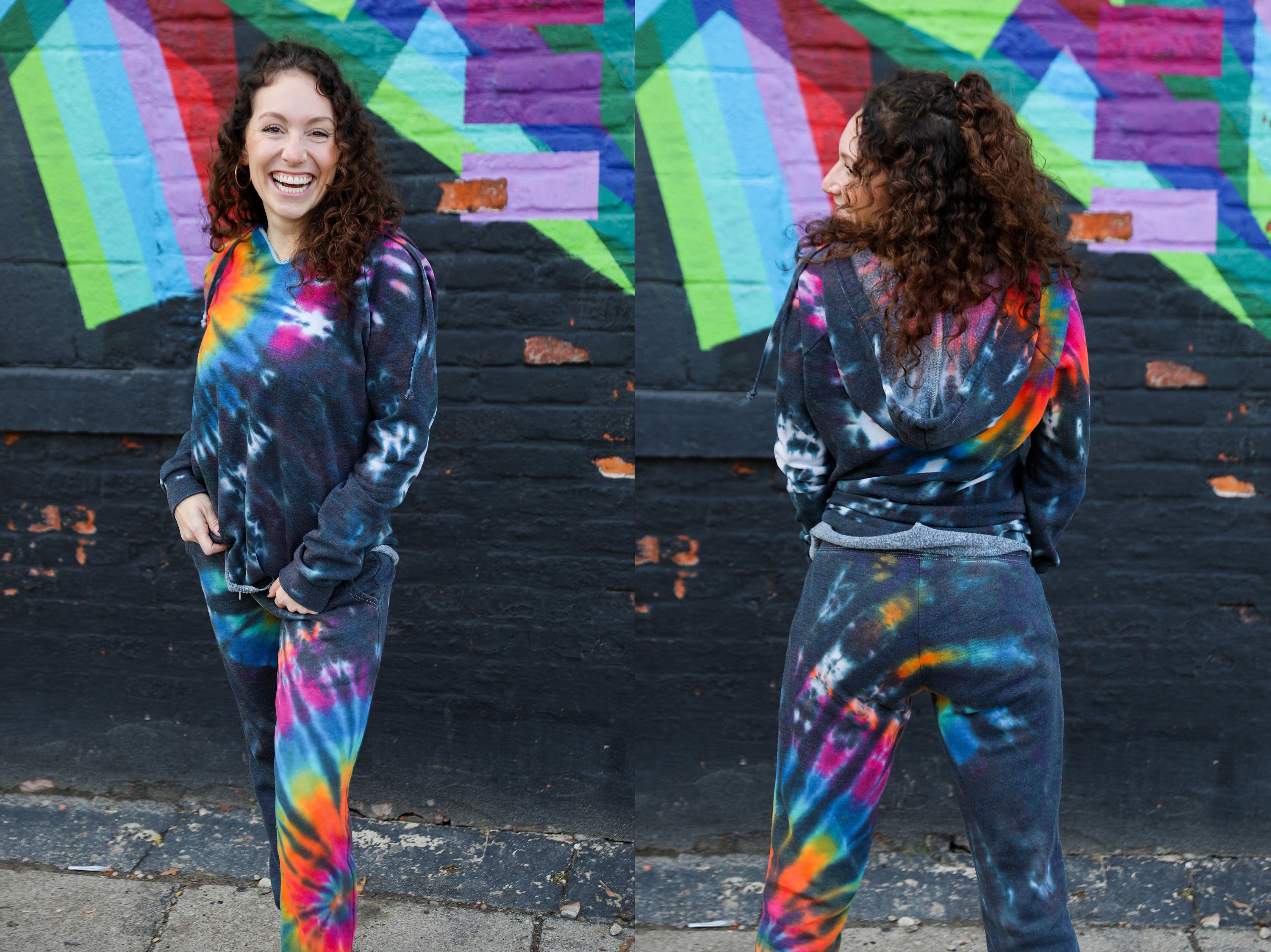 Black tie dye sweatpants sale