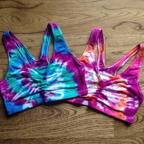 Sage Tie Dye Longline Sports Bra main image 0
