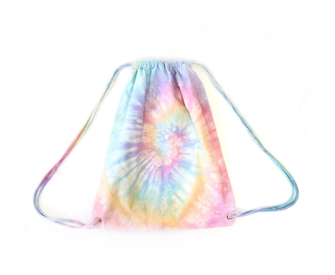 Tie Dye Drawstring Backpack Tye Dye Backpack Tie Dye Bag Etsy