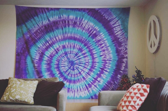 Tie Dye Tapestry Room Decor College Hippie Bedroom Etsy