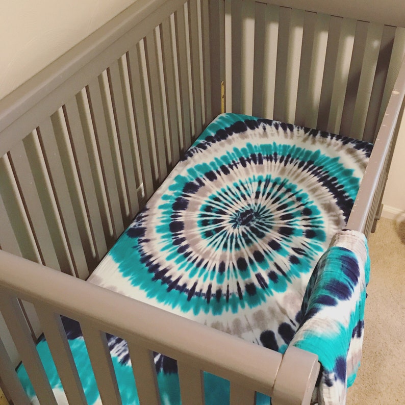 tie dye baby bedding