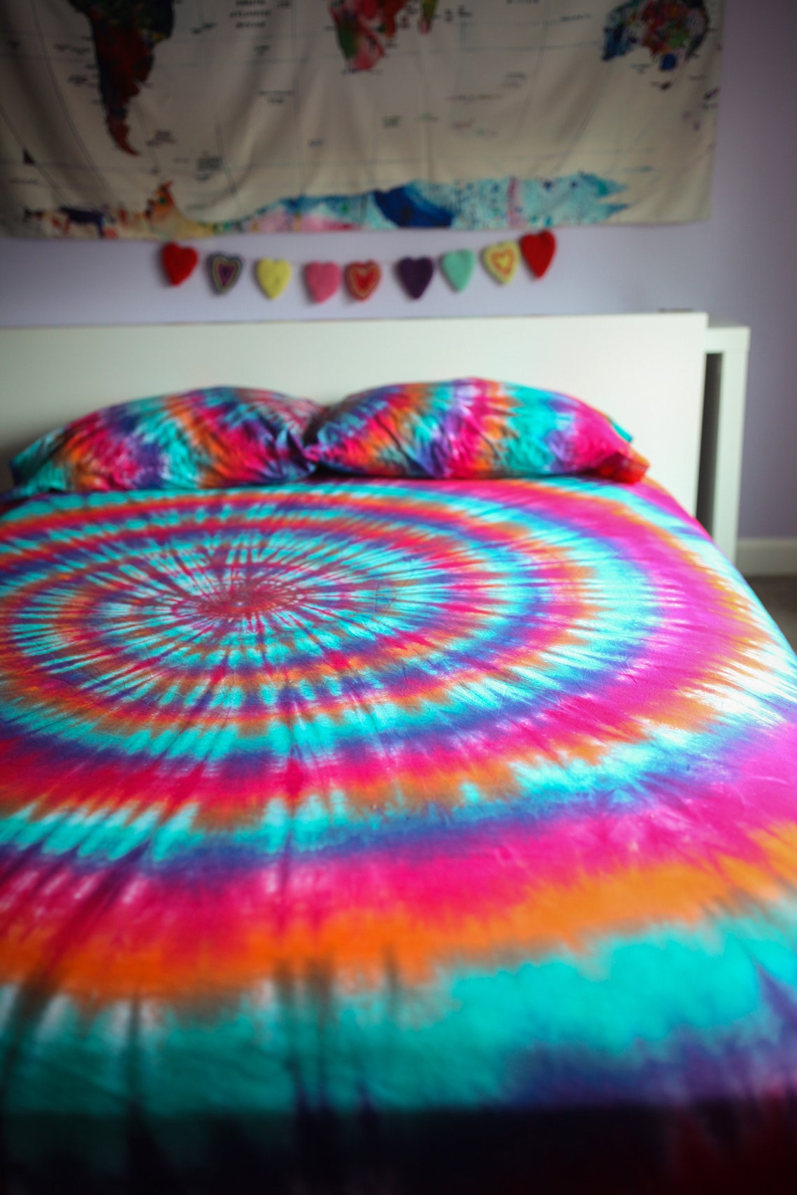 Tie Dye Bedding Tie Dye Sheets Tie Dye Duvet Cover Etsy