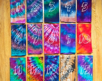 Tie Dye Bandana - Tie Dye Mask - Face Mask - Boho Mask - Handmade - Michigan Made - Sewn Edges - Fast Shipping - Hippie