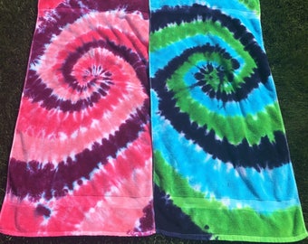 Ręcznik plażowy Tie Dye – 100% bawełny, ultramiękki (30"x60")